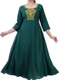 Hitanshu Creation Women Embroidered Thread Work Anarkali Kurta-picture-16