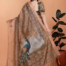 FINFOL Woven Design Silk Blend Handloom Saree image 2