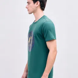 Iconic Men Graphic Printed Crew Neck T-shirt image 5