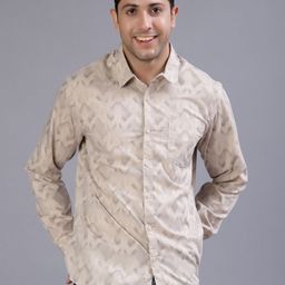 V-Mart Men Abstract Printed Spread Collar Cotton Casual Shirt-picture-17