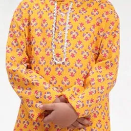 Cutiekins Boys Ethnic Motifs Printed Regular Kurta with Pyjamas image 3