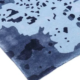 Buy Blue Wool and Viscose Abstract 4 x 6 Feet Hand Tufted Carpet by Joyrugs by littlelooms image 5