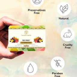 Vagads Set Of 3 Khadi India Mix Fruit Soap - 375 g Each image 4