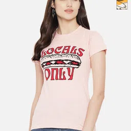 Dreambe Women Pack Of 2 Graphic Printed Round Neck Cotton T-shirts-picture-15