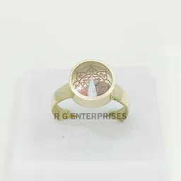 R G MART Unisex Gold-Plated Brass Ashtadhatu Shri Yantra Rudraksha Finger Ring-picture-34