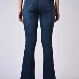 Kraus Jeans Women Flared High-Rise Light Fade Jeans image 4