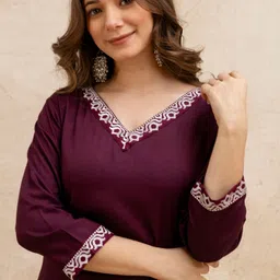 surhi Women Embroidered Viscose Rayon Straight Kurta-picture-17