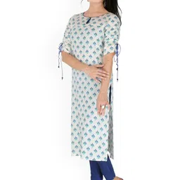 Neelokurti Women Ethnic Motifs Printed Daily Straight Kurta image 4