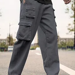 WINSUNITY Men Regular Fit Mid-Rise Cargos Trousers-picture-29