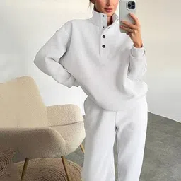 Mast & Harbour Mock Collar Neck Sweatshirt & Trousers Co-Ords-picture-34