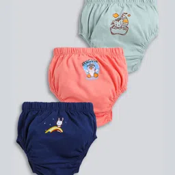 MooNKids Kids Pack Of 3 Printed Pure Cotton Basic Bloomers R1-MK_Bloomer_315-picture-19