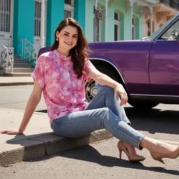 CORSICA Tie and Dye Mandarin Collar Top-picture-38