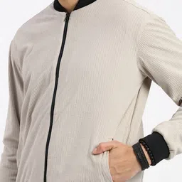 SHOWOFFFF Men Corduroy Windcheater Bomber Jacket image 5