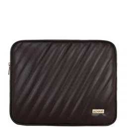 SCHARF Unisex Up To 11 Inch Textured Leather Laptop Sleeve image 1