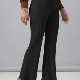THE FAB FACTORY Women Solid Trousers image 5