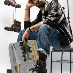 bacca bucci Men Protector Leather Motorcycle Boots image 2