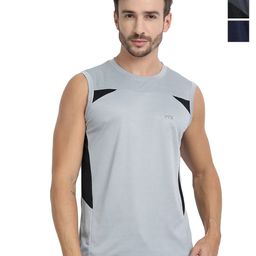 FTX Pack Of 3 Colourblocked Round Neck T-shirts-picture-3