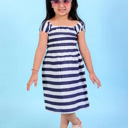 CHANDRIKA Girls Blue Viscose Rayon Dresses-image-44