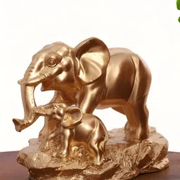 INTERNATIONAL GIFT Animal Showpiece Gold-Toned Elephant Birds & Animals Figurine Showpiece-image-59