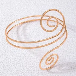 Shining Diva Fashion Rose Gold-Plated Armlet Bracelet-image-6