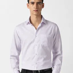 Van Heusen Men Textured Spread Collar Cotton Formal Shirt-picture-34