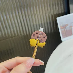 AIFEI Compatible for iPhone Charger Cover for 18-20W Full Protection(Brown 7 Biscuit) Cable Protector image 3