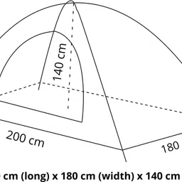 rynxon 4-Person Recreational Outdoor Tent – Simple Assembly Camp Outdoor Tent Tent - For 4 persons image 2