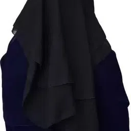 dhyeyu Chiffon Embroidered, Self Design Black Women Dupatta image 2