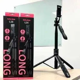 EVAAENTERPRISES L16 Black Sleek Design Remote Control Selfie Stick Bluetooth Selfie Stick image 4