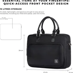 eume Men & Women Black Messenger Bag image 2