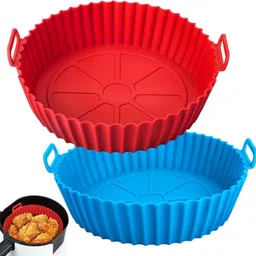 vidhyadevam Reusable AirFryer Silicone Basket Replacement Parchment Pot Paper Airfryer Tray image 1