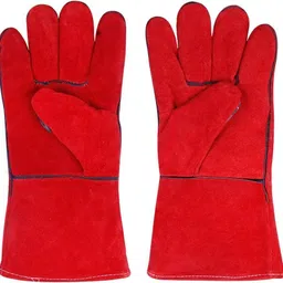 donizard Heavy Duty Heat Resistant Industrial Welding Leather Safety Gloves image 1