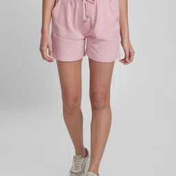 spykar Solid Women Pink Casual Shorts-picture-14