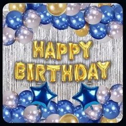 acome Solid Golden Birthday Decoration kit for House Party-AK24 Balloon-picture-21