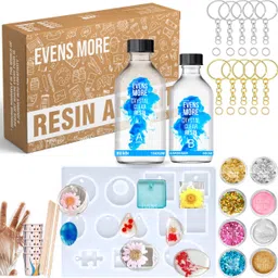 evens more Diy Resin Art pendant Making kit With 200 Gm Epoxy Coaster Mould &More-picture-24