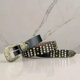 hidehouse Men Black Genuine Leather Belt image 3