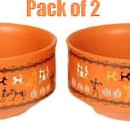 Ceramic Soup Bowl Handmade Terracotta Clay Soup Bowl Set of 2-image-20