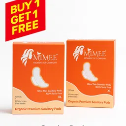 mimee XL Ultra Thin Pads | 10 Pads + 2 Liners | BOGO Combo Pack Sanitary Pad-picture-38