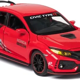 ukaxa 1:32 Diecast Type-R Toy Car Model Car PullBack Openable Door With light & Sound-picture-29