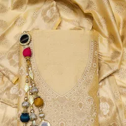 Chhabra 555 Women Banarasi Handloom Dress Material with Zari Weaving & Jhallar Dupatta-picture-20
