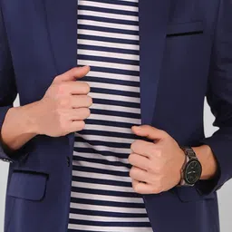 FIVEFEB Slim-Fit Notched Lapel Single-Breasted Blazer image 5