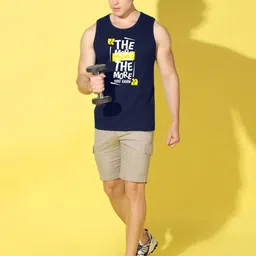 WOOSTRO Men Pack of 2 Typography Printed Round Neck Cotton Slim Fit Sports T-shirts image 2