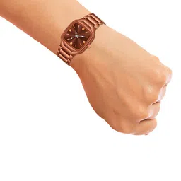 WATCHSTAR Men Patterned Dial & Stainless Steel Straps Analogue Watch Thar Brown image 2