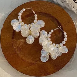 ONUYX Girls Gold-Plated Beaded Hoop Earrings-picture-34