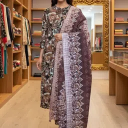 ASHMITAS COLLECTION Printed Pure Cotton Unstitched Dress Material-picture-12