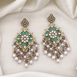 Zoey Gold-Plated Kundan Studded And Pearls Beaded Contemporary Chandbalis-picture-24