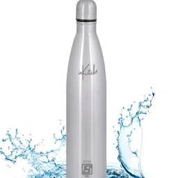 inKitch Silver-Toned Single Stainless Steel Solid Double Wall Vacuum Water Bottle-image-9