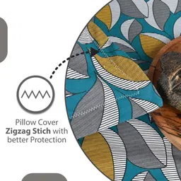 Divine Casa Florate Teal Floral Printed Cotton 144 TC Single Bedsheet Set-2.23 m x 1.45 m image 4