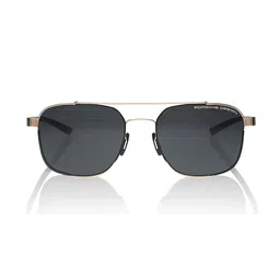 PORSCHE DESIGN Men Grey Lens & Gold-Toned Aviator Sunglasses with-picture-35