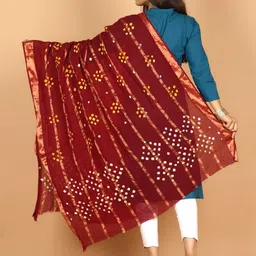 Apratim Bandhani Dyed Cotton Dupatta image 3